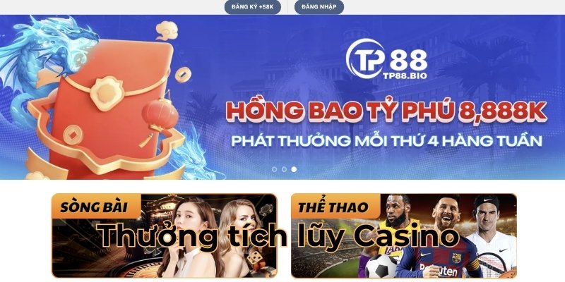 Chơi casino đạt đủ tích lũy, nhận liền tay quà 738k